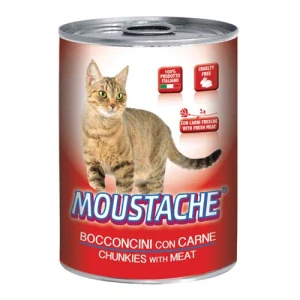 MONGE MOUSTACHE Cat Chunks mäso 415g pre dospelé mačky