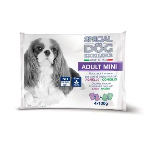 MONGE SPECIAL DOG EXCELLENCE MINI ADULT jahňa/králik multi pack 4x100g kapsička