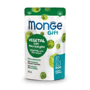MONGE GIFT Energy Topping 60ml poleva na krmivo pre psov s mikroalgami- rastlinné zdroje bielkovín