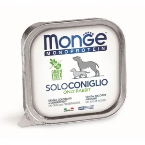 MONGE Monoprotein Adult Rabbit 150g paštéta čisto králik pre dospelé psy