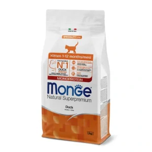 MONGE Natural Superpremium Kitten 1,5kg monoproteínové krmivo s kačacím mäsom pre mačiatka