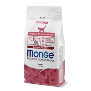 MONGE Natural Superpremium Kitten 1,5kg monoproteínové krmivo s hovädzím pre mačiatka