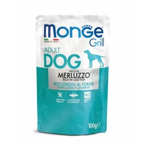 MONGE Grill Adult Dog 100g kapsička s treskou pre dospelé psy