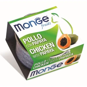 MONGE Fruits Adult Chicken/Papaya 80g kuracie kúsky s papájou pre dospelé mačky