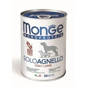 MONGE Monoprotein Adult Lamb 400g paštéta čisto jahňacie pre dospelé psy