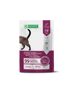 Natures P KAPSIČKY cat adult urinary chicken & white fish & cranberry 22 x 100 g