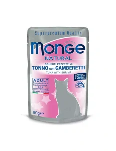 MONGE NATURAL 80g kapsička pre dospelé mačky tuniak s hovädzím v želé