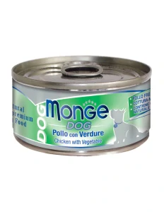 MONGE DOG NATURAL Chicken with vegetable 95g konzerva pre dospelých psov s kuracím mäsom a zeleninou