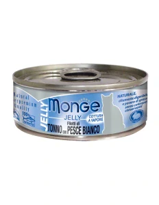 MONGE JELLY 80g tuniak v želé s morskou pražmou pre dospelé mačky
