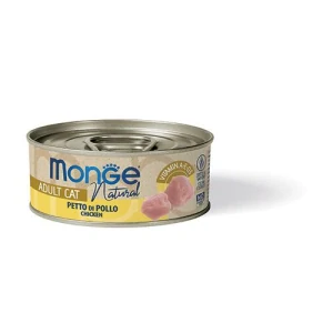MONGE NATURAL Chicken 80g konzerva pre dospelé mačky s kuracím mäsom