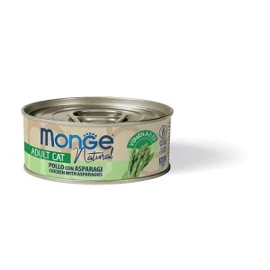 MONGE NATURAL Chicken with asparagus 80g konzerva pre dospelé mačky s kuracím mäsom a špargľou