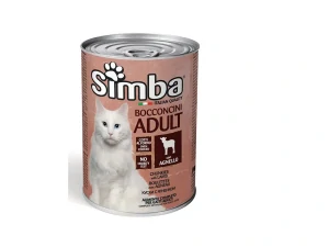 MONGE SIMBA Cat Chunks with lamb 415g konzerva pre dospelé mačky s divinou
