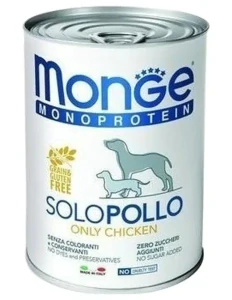 MONGE Monoprotein Adult Chicken 400g paštéta čisto kuracie pre dospelé psy