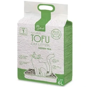 Podstielka pre mačky Velvet Paw Tofu s extraktom zo zeleného čaju 6 l