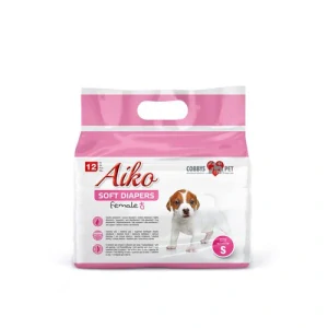 AIKO Soft Diapers S 28x40cm 12ks plienkové nohavičky pre fenky malých plemien