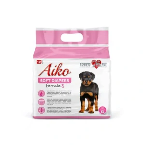 AIKO Soft Diapers XL 40x58cm 12ks plienkové nohavičky pre fenky veľmi veľkých plemien