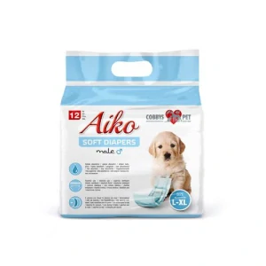 AIKO Soft Diapers X-XL 60-80cm 12ks plienkové nohavičky pre psov samcov extra veľkých plemien