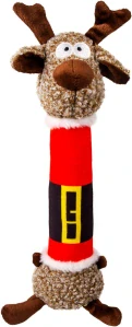 KONG Holiday Shakers mäkká pískacia hračka pre psov Luvz sobík M-7x13x35cm mix farieb