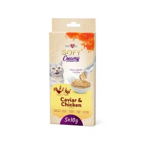 SOFY Creamy Caviar & Chicken 5x10g mäsový krém kura s kaviarom pre mačky