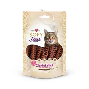 SOFY DENTAL STICKS Salmon 48g s 2 hračkami v tvare mačacej hlavy