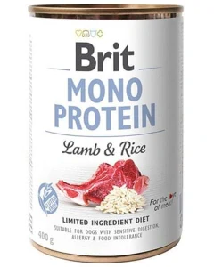 Brit Mono Proteín Lamb & Brown Rice 400 g konzerva