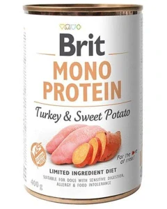 Brit Mono Proteín Turkey & Sweet Potato 400 g konzerva
