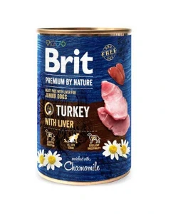Brit Premium by Nature dog Turkey with Liver 6 x 400 g konzerva