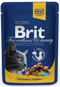BRIT Premium cat Vrecko Adult Chicken & Turkey 100 g