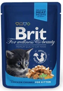 BRIT Premium cat Vrecko Kitten Chicken Chunks 100 g