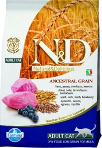 Farmina N&D cat AG adult, lamb, spelt, oats & blueberry 0,3 kg