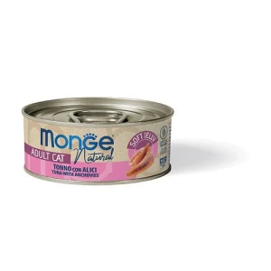 MONGE NATURAL Jelly 80g tuniak v želé s ančovičkami pre dospelé mačky