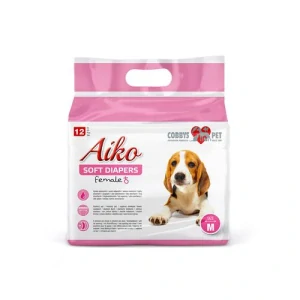 COBBYS PET AIKO Soft Diapers M 32-48cm 12ks plienkové nohavičky pre fenky stredných plemien