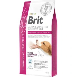 Brit Veterinary Diets GF pes Hypoallergenic Hydrolyzed 12 kg