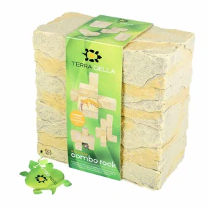 TERRA DELLA Stavebné prvky s pieskovým kamenným vzhľadom do terária 1 Beige 18,5x9x18cm