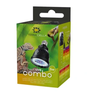 TERRA DELLA Combo UVB LED bodové svetlo do terária 5W 8x8x11cm