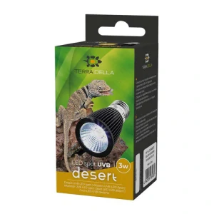 TERRA DELLA Desert UVB LED bodové svetlo do terária 3W 5x5x9cm