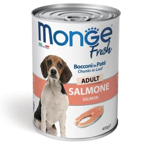 MONGE Fresh Adult 400g lososové kúsky v paštéte pre dospelých psov