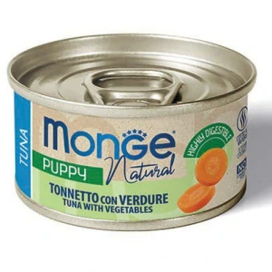 MONGE DOG NATURAL Tuna with vegetables 95g konzerva pre šteniat s tuniakom a zeleninou