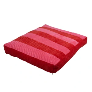 COOCKOO COZY STRIPE Menčestrový vankúš pre psov M 90x75x11cm červený/ružový