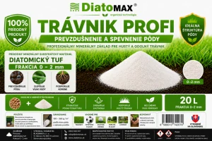 DIATOMAX™ TRÁVNIK PROFI – Prevzdušnenie a spevnenie pôdy (20 L, 0–2 mm)