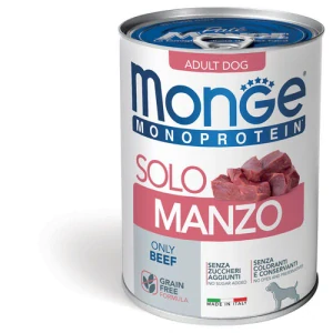 MONGE Monoprotein Adult Beef 400g konzerva pre dospelých psov čisto hovädzie