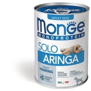 MONGE Monoprotein Adult Herring 400g konzerva pre dospelých psov čisto sleď
