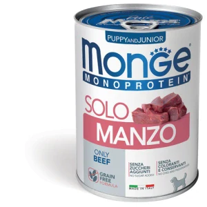 MONGE Monoprotein Puppy and junior Beef 400g konzerva pre šteňatá čisto hovädzie