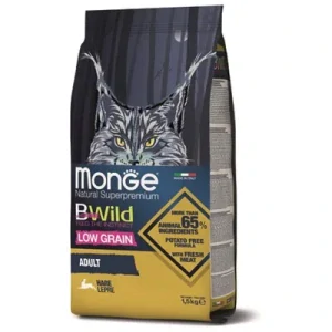MONGE Best for Breeders BWild Low Grain Adult 10 kg granule so sardelami a nízkym obsahom obilnín pre dospelé mačky