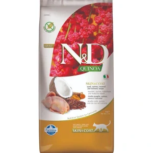 Farmina N&D cat QUINOA (GF) adult skin & coat, quail & coconut 5 kg
