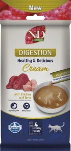 Pamlsok Farmina Creamy N&D Quinoa Cat Digestion with Chicken & Tuna Adult 60 g