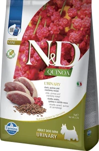 Farmina N&D dog QUINOA (GF) adult mini urinary , duck & cranberry 5 kg