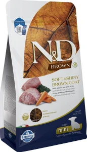 Farmina N&D dog BROWN (GF) puppy mini, lamb, spirulina & carrot, 1,5 kg