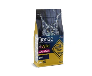 MONGE Best for Breeders BWild Low Grain Adult 10 kg granule so zajacom a nízkym obsahom obilnín pre dospelé mačky