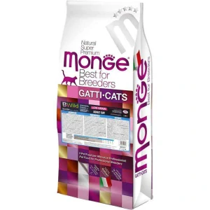 MONGE Best for Breeders BWild Low Grain Adult 10 kg granule so sardelami a nízkym obsahom obilnín pre dospelé mačky